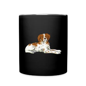 French Brittany Spaniel Epagneul Breton Gift - Full Colour Mug - black - Front