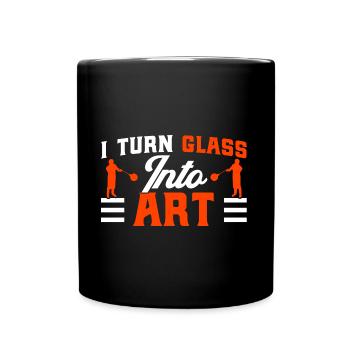 Glasarbeiter Glasbläserei Glasblasen Geschenk - Tasse einfarbig - Schwarz - Vorne