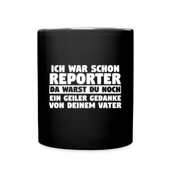 Journalistik Journalist Reporter - Tasse einfarbig - Schwarz - Vorne