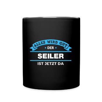 Seiler Design für stolze Handwerker - Tasse einfarbig - Schwarz - Vorne