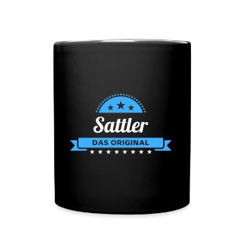 Sattler Design für stolze Handwerker - Tasse einfarbig - Schwarz - Vorne
