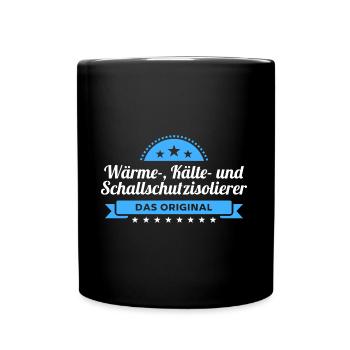 Isolierer Design für stolze Handwerker - Tasse einfarbig - Schwarz - Vorne