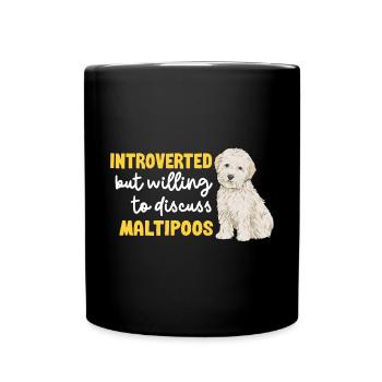 Chien Maltipoo - Mug uni - noir - Devant