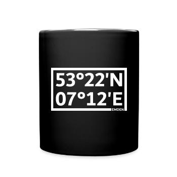 Coordonnées d’Emden - Mug uni - noir - Devant