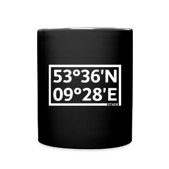 Coordonnées du stade - Mug uni - noir - Devant