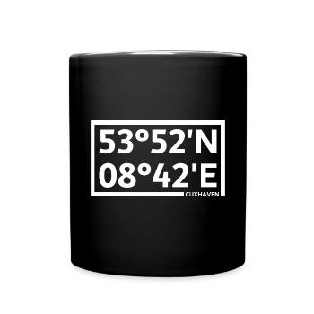 Coordonnées de Cuxhaven - Mug uni - noir - Devant