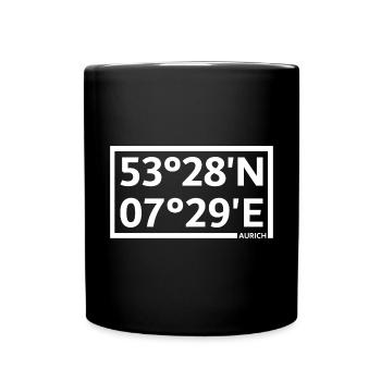 Aurich coordinates - Full Colour Mug - black - Front