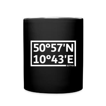 Coordonnées de Gotha - Mug uni - noir - Devant