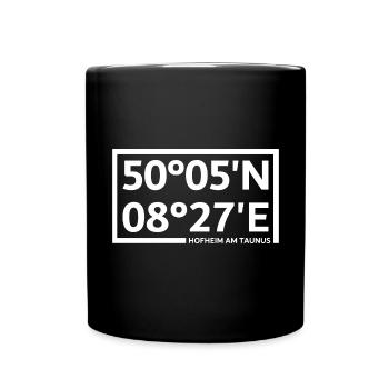 Coordonnées de Hofheim am Taunus - Mug uni - noir - Devant