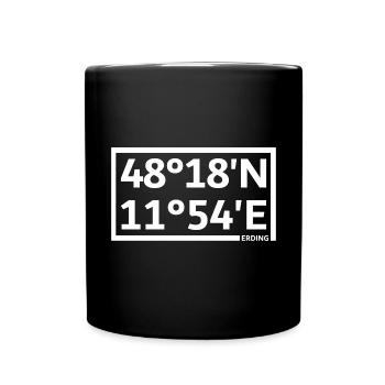 Erding coordinates - Full Colour Mug - black - Front
