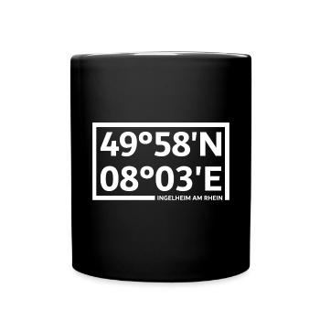 Coordonnées d’Ingelheim am Rhein - Mug uni - noir - Devant