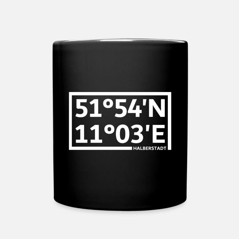 Coordonnées de Halberstadt - Mug uni - noir