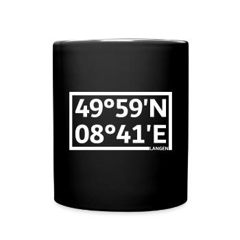 Long coordinates - Full Colour Mug - black - Front