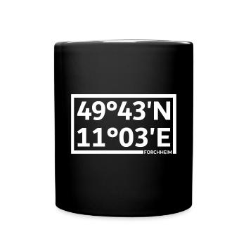Forchheim coordinates - Full Colour Mug - black - Front