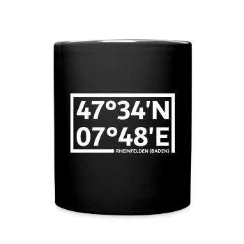 Rheinfelden (Baden) coordinates - Full Colour Mug - black - Front