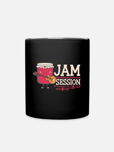 Jam Session Musicien Jelly Wordplay Guitare - Mug uni - noir