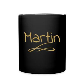 martin - Tasse einfarbig - Schwarz - Vorne