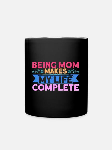 Mutter Mama Großmutter Geschenk - Tasse einfarbig - Schwarz