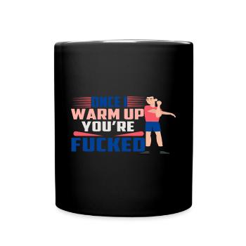 Bodybuilder Kraftsport Fitness Motiv - Tasse einfarbig - Schwarz - Vorne