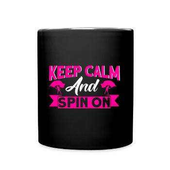 Stay calm and keep turning Flag Guard Geschen - Full Colour Mug - black - Front