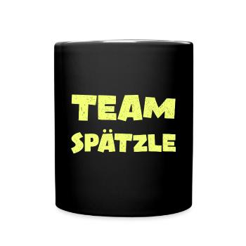 Schwäbisch Team Spätzle - Tasse einfarbig - Schwarz - Vorne