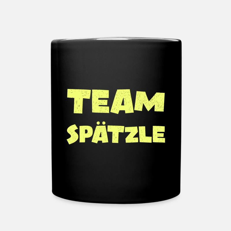 Schwäbisch Team Spätzle - Tasse einfarbig - Schwarz
