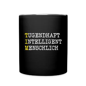 Positive Eigenschaften Tim - Tasse einfarbig - Schwarz - Vorne