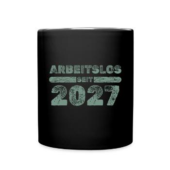 seit 2027 - Tasse einfarbig - Schwarz - Vorne