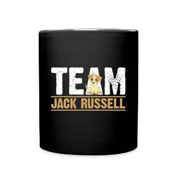 Hund Jack Russell - Tasse einfarbig - Schwarz - Vorne