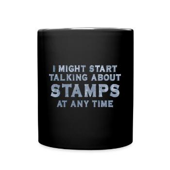 Stamp collecting - Full Colour Mug - black - Front