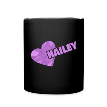 Geschenk für Hailey - Tasse einfarbig - Schwarz - Vorne