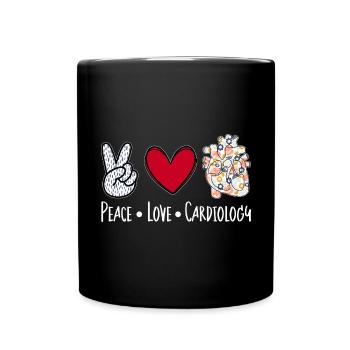 Kardiologie Krankenschwester Kardiologe - Tasse einfarbig - Schwarz - Vorne
