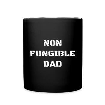 NFT Non Fungible Dad Father - Tasse einfarbig - Schwarz - Vorne