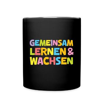Gemeinsam Lernen Kita Erzieher Abschied - Tasse einfarbig - Schwarz - Vorne