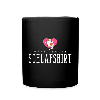 Offizielles Schlafshirt - schlafen - Tasse einfarbig - Schwarz - Vorne