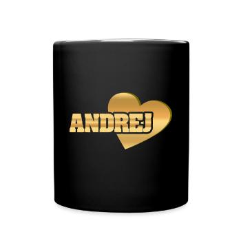 Gold Andrej - Tasse einfarbig - Schwarz - Vorne