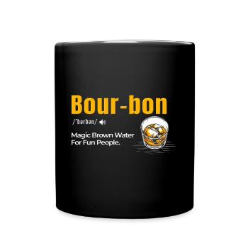 Bourbon Magic Brown water pour jokers - Mug uni - noir - Devant
