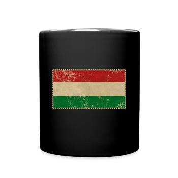 Hungary Ungarn - Tasse einfarbig - Schwarz - Vorne