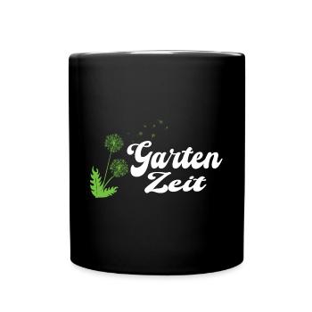 Garten Zeit Beet Gärtner Blumen Rasenmähen Hecke - Tasse einfarbig - Schwarz - Vorne