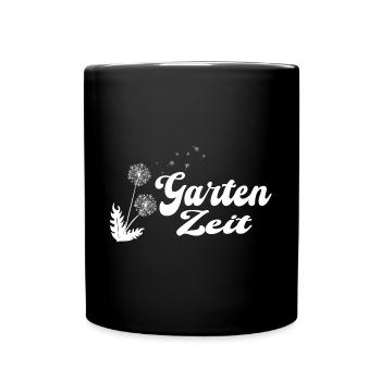 Garten Zeit Beet Gärtner Blumen Rasenmähen Hecke - Tasse einfarbig - Schwarz - Vorne