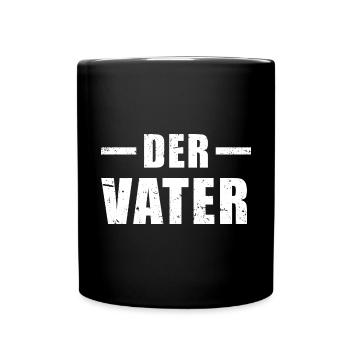 Der Vater - Tasse einfarbig - Schwarz - Vorne