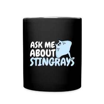 Stachelrochen Mantarochen Ozean Rochen - Tasse einfarbig - Schwarz - Vorne