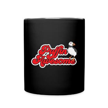 puffin puffin auke birds Lunde - Full Colour Mug - black - Front