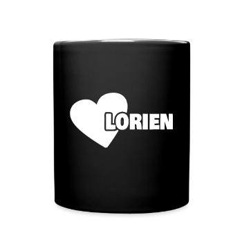 Geburt Lorien - Tasse einfarbig - Schwarz - Vorne