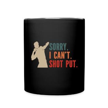 Lancer du poids Athlétisme - Mug uni - noir - Devant