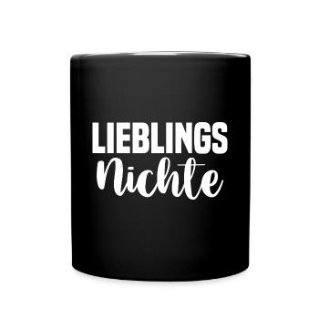 Nichte - Tasse einfarbig - Schwarz - Vorne
