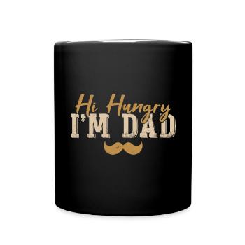 Salut affamé, je suis papa - Mug uni - noir - Devant