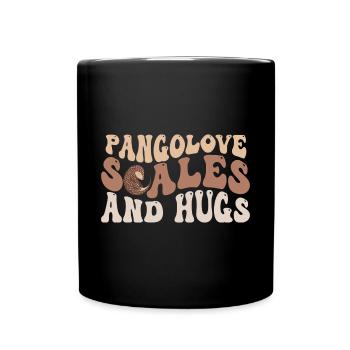 Pangolins and hugs Pangolins - Full Colour Mug - black - Front