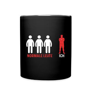 Sportmannschaft Trainer - Tasse einfarbig - Schwarz - Vorne