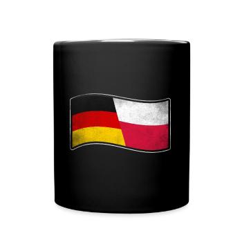 Polen Design für stolze Deutsch-Polen - Tasse einfarbig - Schwarz - Vorne